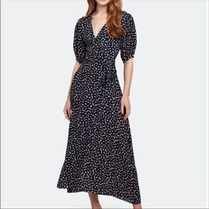 Anthropologie Misa Andrea Puff Sleeve Wrap Maxi Dress Small